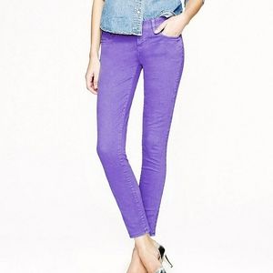 💜J. Crew Purple Toothpick Jeans